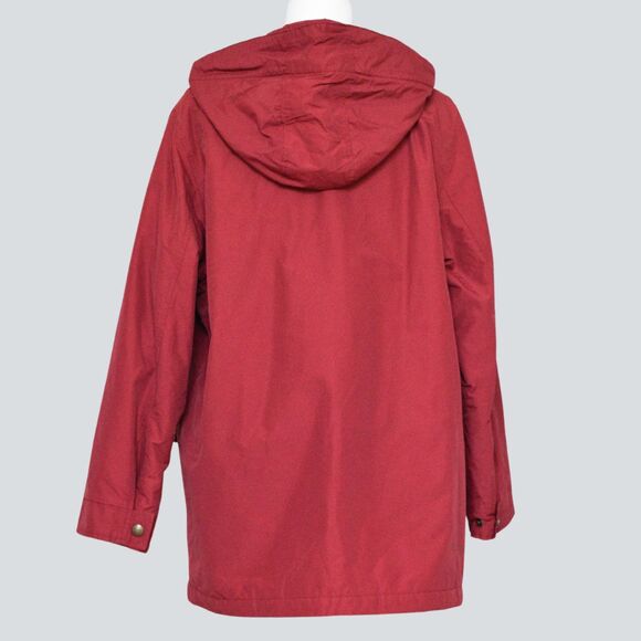 EDDIE BAUER Women's Red Hooded Rain Jacket/ Coat Size L - Picture 4 of 9